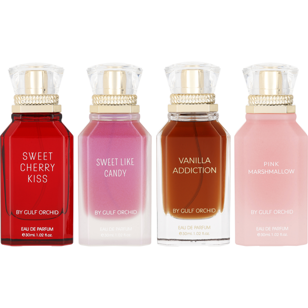 Gulf Orchid Variety by Gulf Orchid, Sweet Edition With Pink Marshmallow & Sweet Like Candy & Sweet Cherry Kiss & Vanilla Addiction And All Are Eau De Parfum Spray 1 oz, image 2 of 2