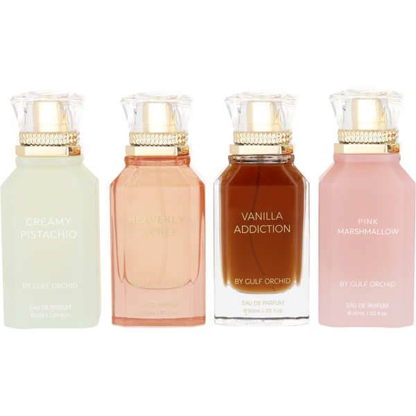 Gulf Orchid Variety by Gulf Orchid, Flirt Edition With Creamy Pistachio & Heavenly Lychee & Pink Marshmallow & Vanilla Addiction And All Are Eau De Parfum Spray 1 oz, image 2 of 2