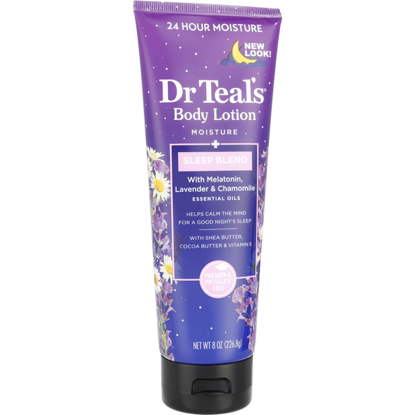 Dr. Teal's by Dr. Teal's, Body Lotion - Moisture+ Sleep Blend W/Melatonin, Lavender & Chamomile 226.8g/8oz