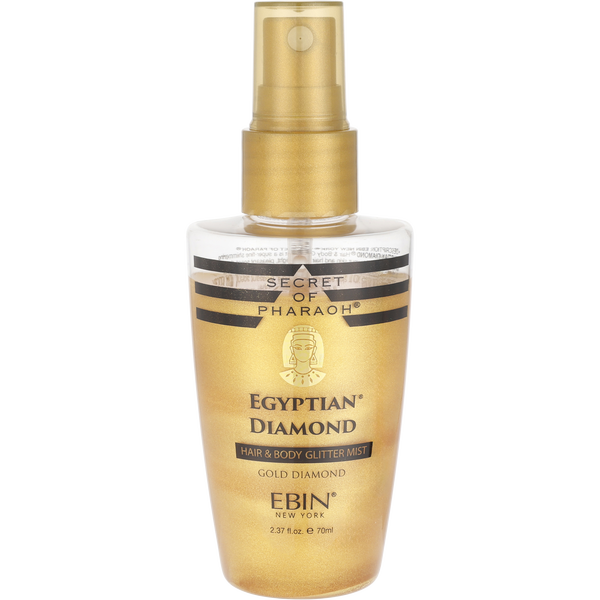 Secret Of Pharaoh by Ebin New York, Egyptian Diamond Hair & Body Glitter Mist - Gold Diamond 2.37 oz