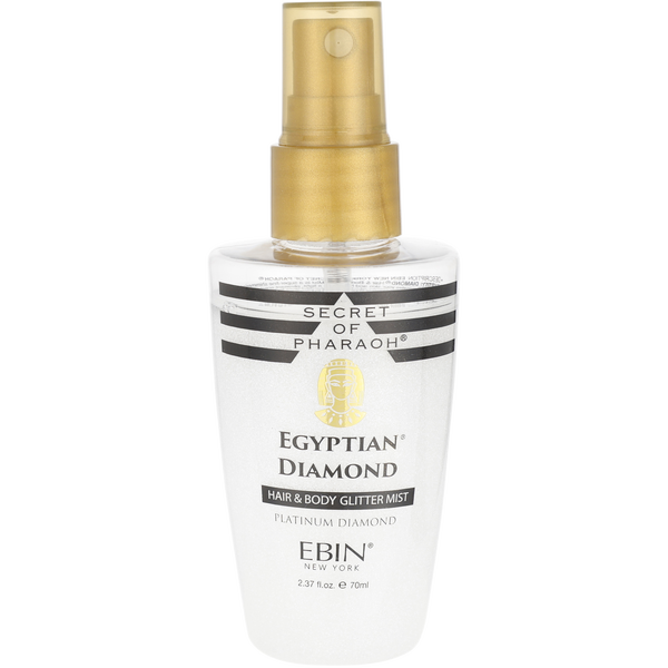 Secret Of Pharaoh by Ebin New York, Egyptian Diamond Hair & Body Glitter Mist - Platinum Diamond 2.37 oz