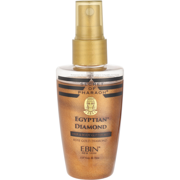 Secret Of Pharaoh by Ebin New York, Egyptian Diamond Hair & Body Glitter Mist - Rose Gold Diamond 2.37 oz