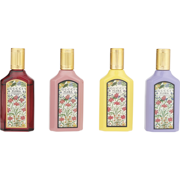 Gucci Variety by Gucci, 4 Piece Flora Set With Gorgeous Gardenia & Gorgeous Magnolia & Gorgeous Gardenia Intense & Gorgeous Orchid And All Are Eau De Parfum Spray 0.16 oz Minis, image 2 of 2