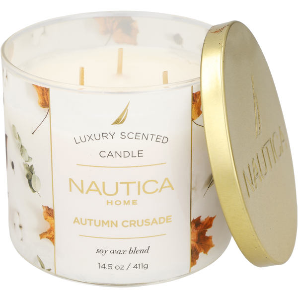 Nautica Autumn Crusade by Nautica, Soy Wax Blend Candle 14.5 oz