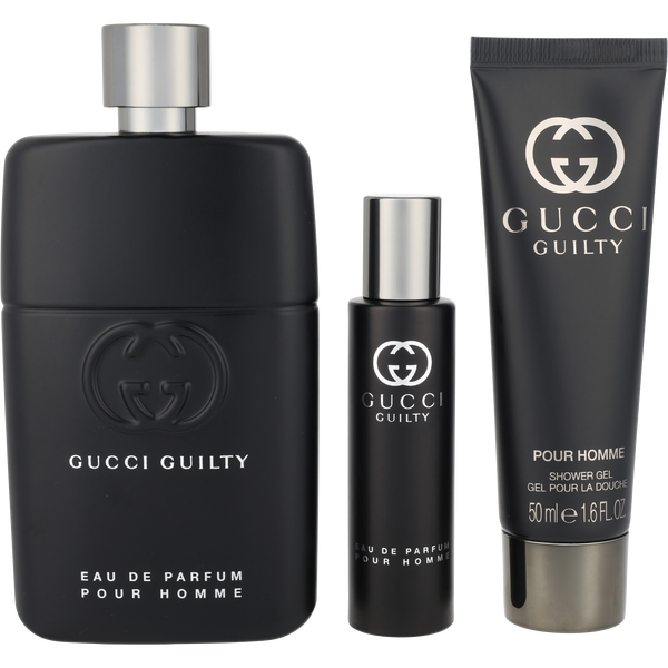 Gucci Guilty Pour Homme by Gucci, Eau De Parfum Spray 3 oz & Shower Gel 1.6 oz & Eau De Parfum Spray 0.5 oz Mini, image 2 of 2