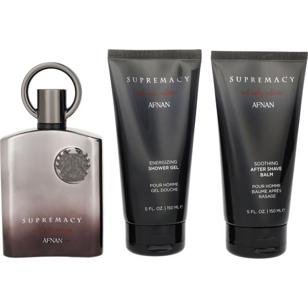Afnan Supremacy Not Only Intense by Afnan Perfumes, Extrait De Parfum Spray 3.4 oz & Aftershave Balm 5 oz & Shower Gel 5 oz, image 2 of 2
