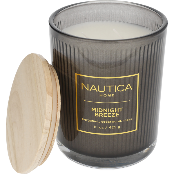 Nautica Midnight Breeze by Nautica, Soy Blend Wax Candle 15 oz