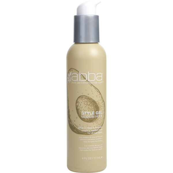 Abba by Abba Pure & Natural Hair Care, Style Gel Medium Hold (New Packaging) 6 oz