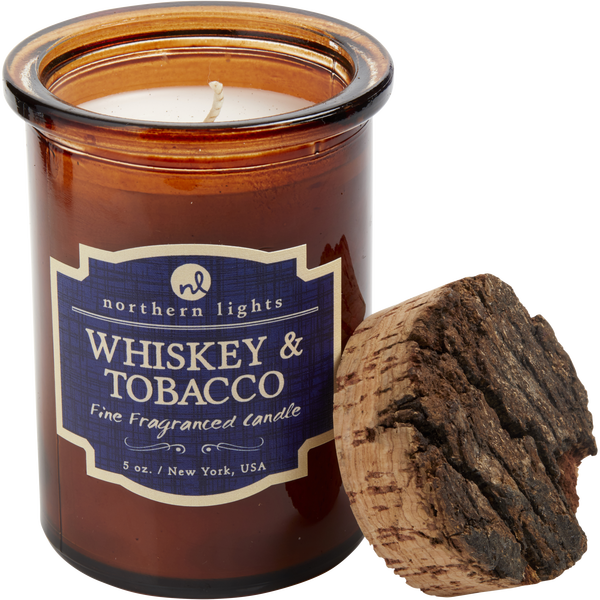 Whiskey & Tobacco Scented by Northern Lights, Spirit Jar Candle 5 oz. - Burns 35 Hours