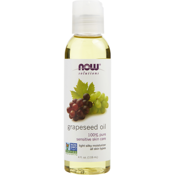 Essential Oils Now by Now Essential Oils, Grapeseed Oil 100% Pure Sensitive Skin Care 4 oz