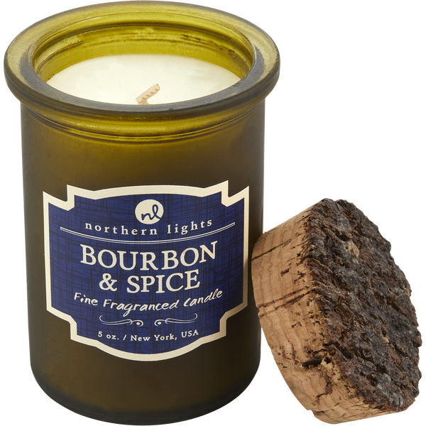 Bourbon & Spice Scented by Northern Lights, Spirit Jar Candle 5 oz. - Burns 35 Hours