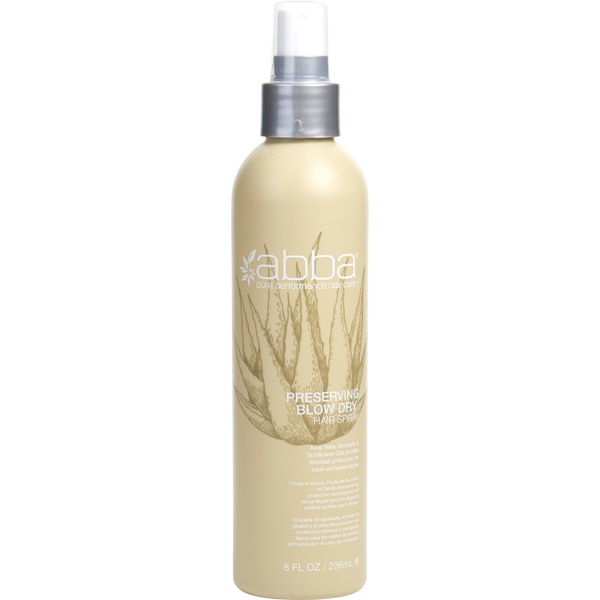 Abba by Abba Pure & Natural Hair Care, Preserving Blow Dry Spray (New Packaging) 8 oz