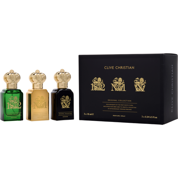 Clive Christian Variety by Clive Christian, Original Collection Clive Christian 1872 & Clive Christian No 1 & Clive Christian X All Are Perfume Spray 0.3 oz Mini