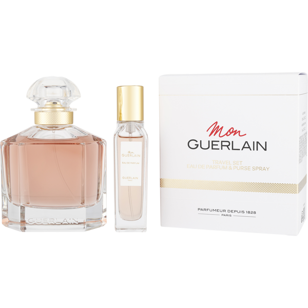 Mon Guerlain by Guerlain, Eau De Parfum Spray 3.3 oz & Eau De Parfum Spray 0.5 oz Mini (Travel Offer), image 1 of 2