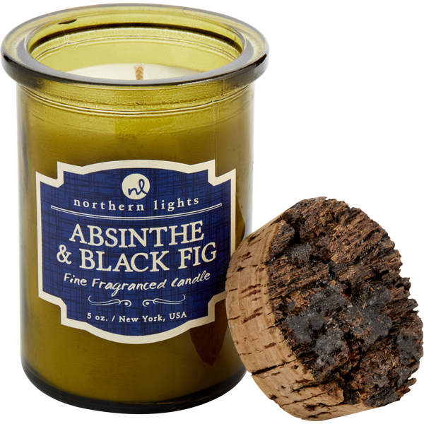 Absinthe & Black Fig Scented by Northern Lights, Spirit Jar Candle 5 oz. - Burns 35 Hours