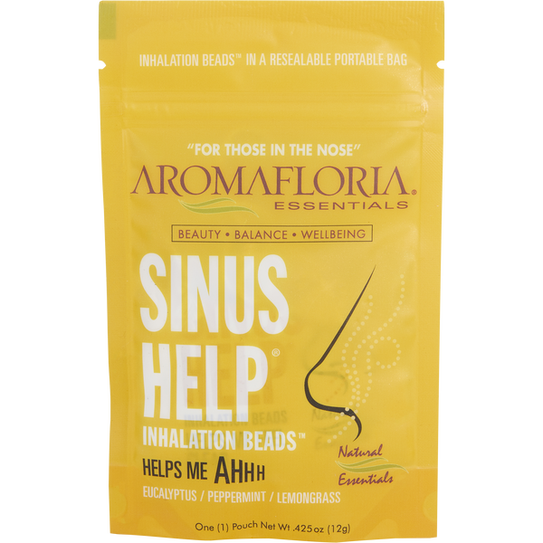 Sinus Help by Aromafloria, Inhalation Beads Blend Of Eucalyptus, Peppermint, Lemongrass 0.42 oz