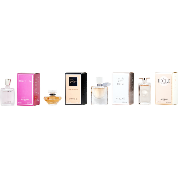 Lancome Variety by Lancome, 4 Piece Mini Variety With La Vie Est Belle & Tresor & Miracle & Idole And All Are Eau De Parfum Minis, image 1 of 2