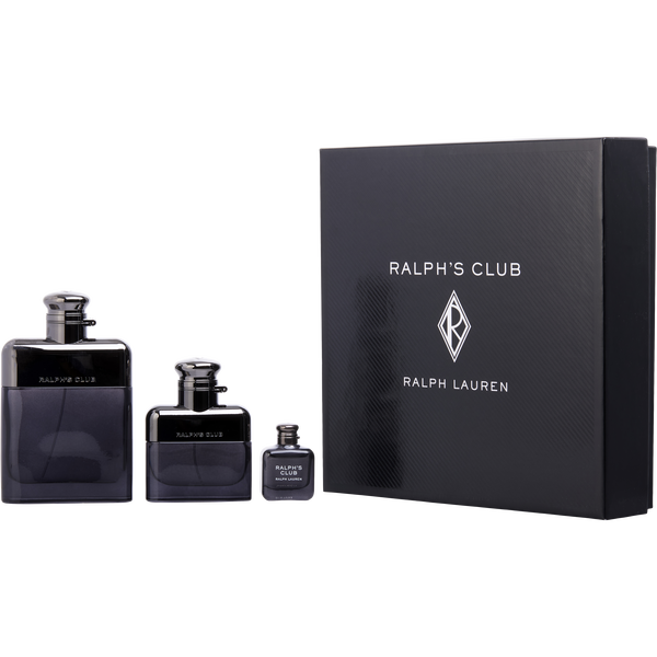 Ralph's Club by Ralph Lauren, Eau De Parfum Spray 3.4 oz & Eau De Parfum Spray 1 oz & Eau De Parfum 0.24 oz Mini
