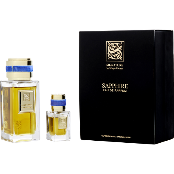 Signature Sapphire by Sillage d'Orient, Eau De Parfum Spray 3.3 oz & Eau De Parfum 0.5 oz & Funnel