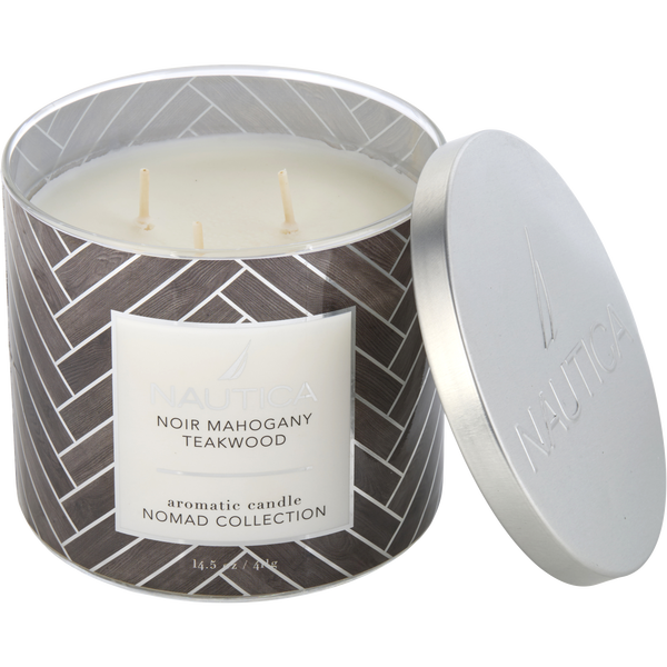 Nautica Noir Mahogany Teakwood by Nautica, Candle 14.5 oz