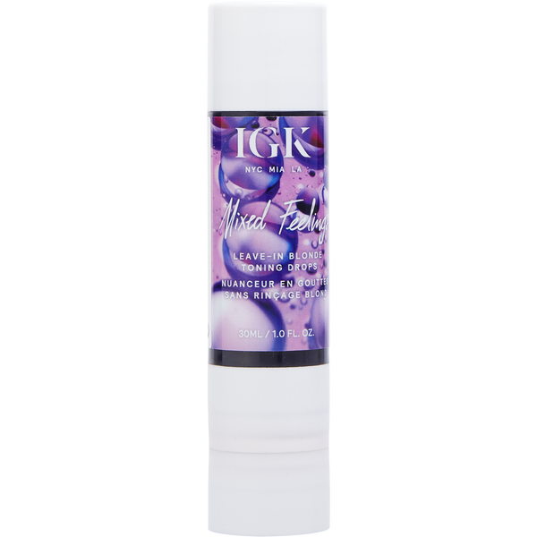 Igk by Igk, Mixed Feelings Purple Leave-In Blonde Toning Drops 1 oz