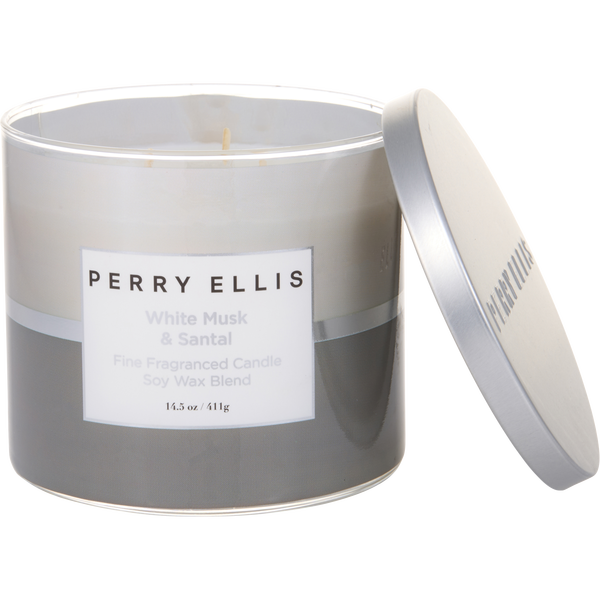 Perry Ellis White Musk & Santal by Perry Ellis, Scented Candle 14.5 oz