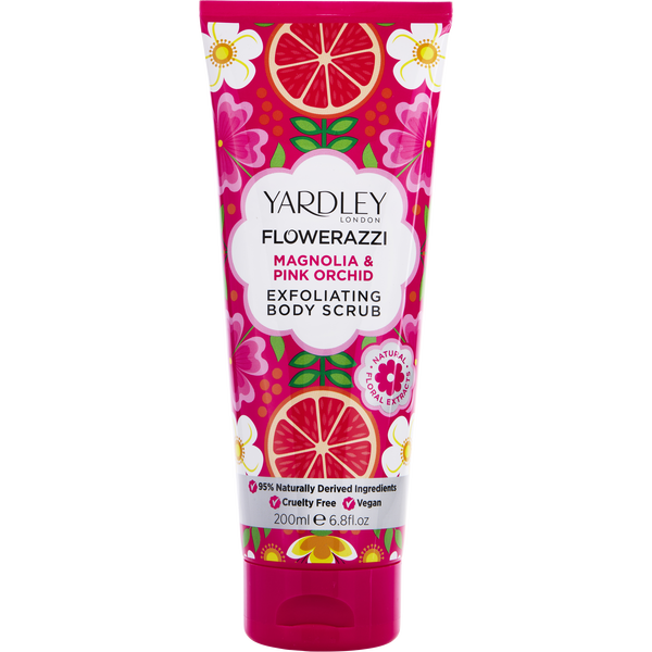 Yardley Flowerazzi Magnolia & Pink Orchid by Yardley, Body Scrub 6.7 oz