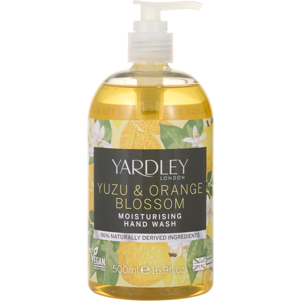 Yardley Yuzu & Orange Blossom by Yardley, Botanical Hand Wash 16.9 oz