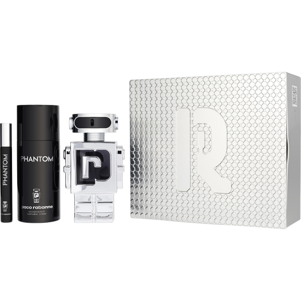 Paco Rabanne Phantom by Paco Rabanne, Eau De Toilette Spray 3.4 oz & Deodorant Spray 5 oz & Eau De Toilette Spray 0.33 oz Mini, image 1 of 2