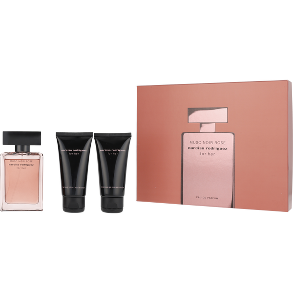 Narciso Rodriguez Musc Noir Rose by Narciso Rodriguez, Eau De Parfum Spray 1.6 oz & Body Lotion 1.6 oz & Shower Gel 1.6 oz, image 1 of 2