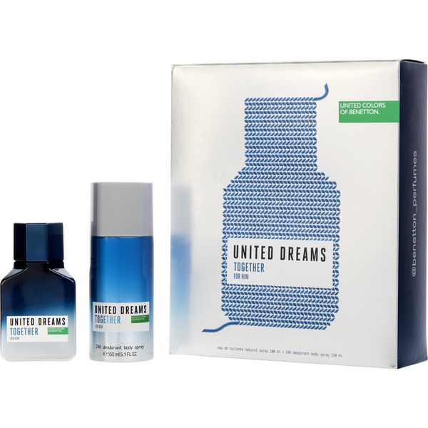 Benetton United Dreams Together by Benetton, Eau De Toilette Spray 3.3 oz & Deodorant Spray 5 oz