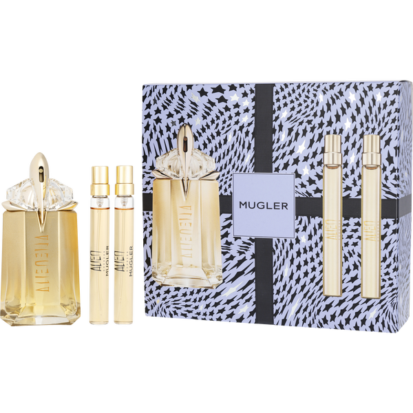Alien Goddess by Thierry Mugler, Eau De Parfum Spray Refillable 2 oz & Eau De Parfum Spray 2 X 0.33 oz Mini