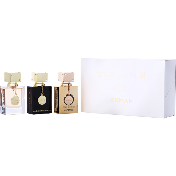Armaf Variety by Armaf, 3 Piece Variety With Club De Nuit Intense & Club De Nuit & Club De Nuit Milestone And All Are Eau De Parfum Spray 1 oz