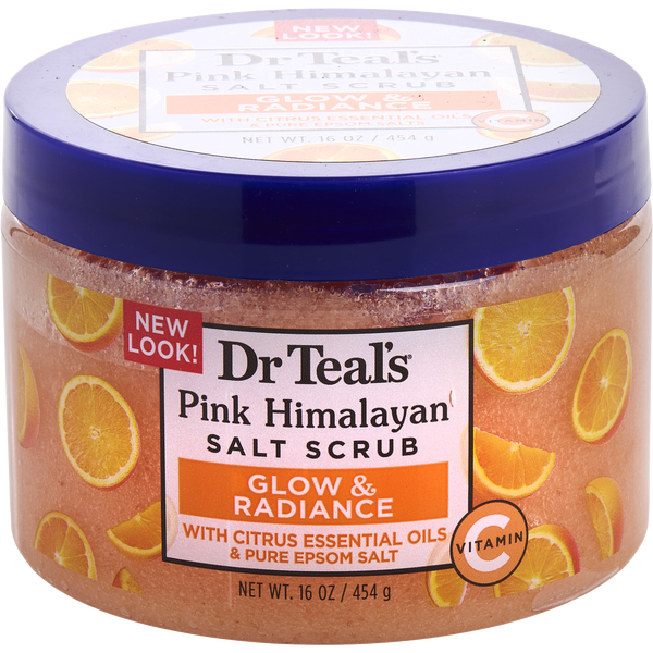 Dr. Teal's by Dr. Teal's, Pink Himalayan Salt Scrub - Glow & Radiance 454g/16oz