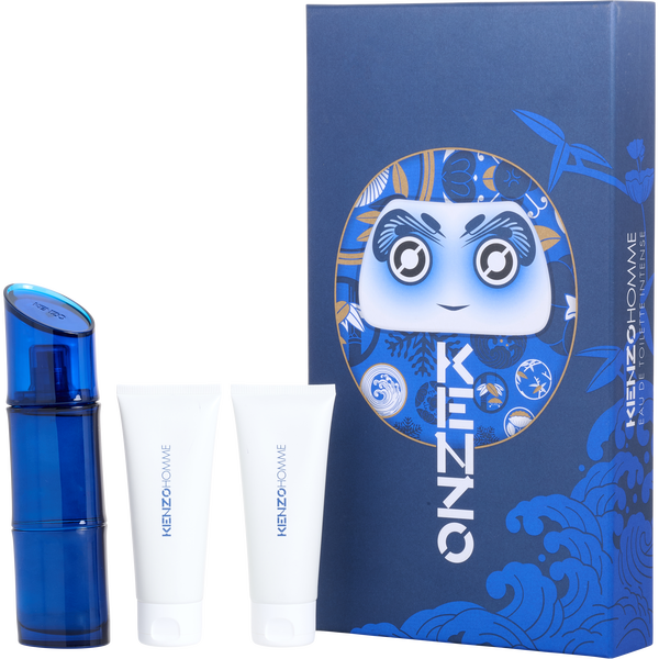 Kenzo Homme by Kenzo, Eau De Toilette Spray 3.7 oz & Shower Gel 2.5 oz X 2
