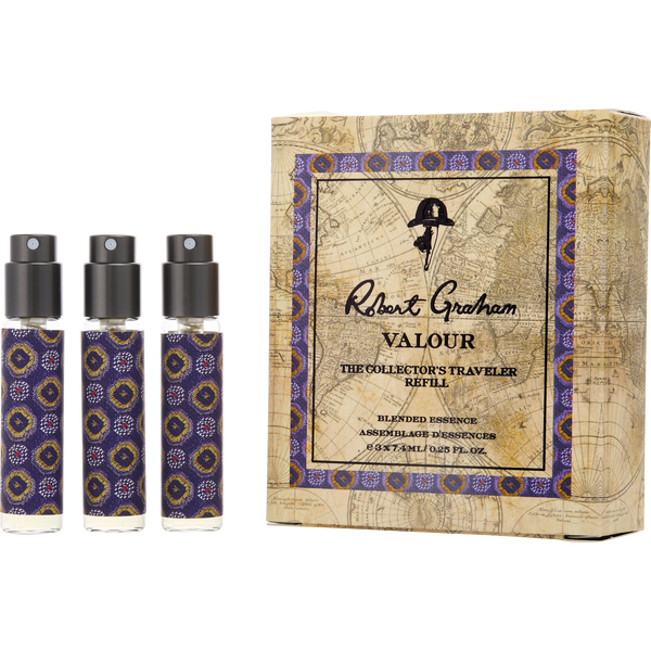 Robert Graham Valour by Robert Graham, Blended Essence Travel Refill Spray 0.25 oz X 3