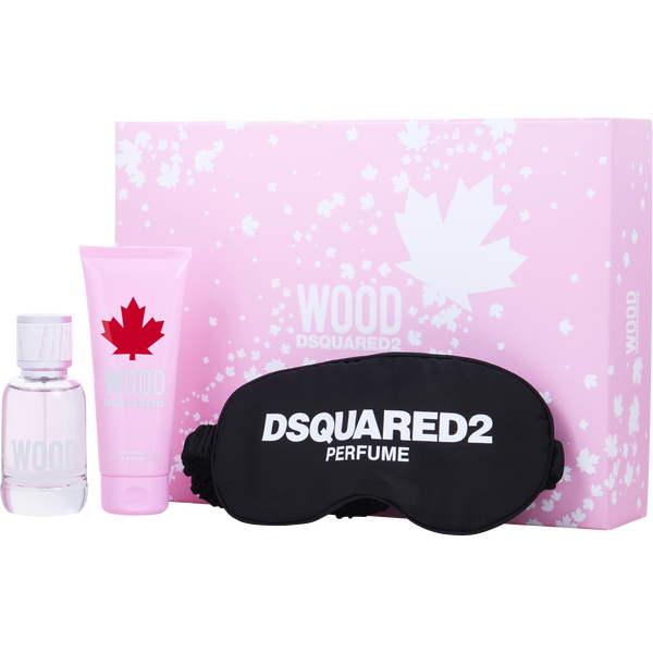Dsquared2 Wood by Dsquared2, Eau De Toilette Spray 1.7 oz & Bath And Shower Gel 3.4 oz & Night Mask