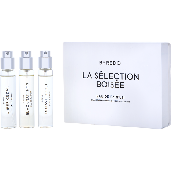 Byredo Variety by Byredo, 3 Piece Set With Black Saffron & Mojave Ghost & Super Cedar And All Are Eau De Parfum Spray 0.41 oz Mini