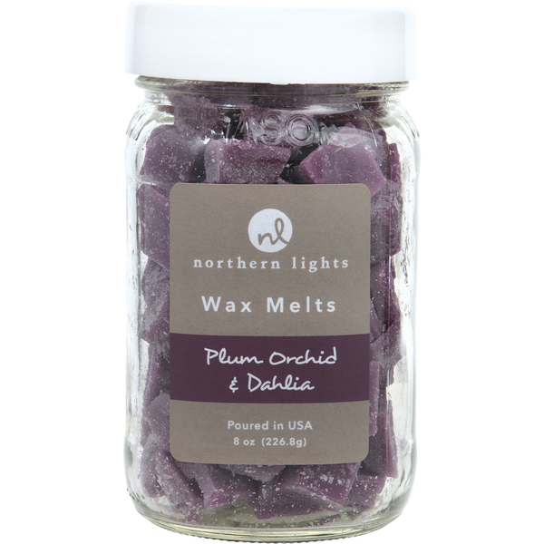 Plum Orchid & Dahlia by Northern Lights, Simmering Fragrance Chips - Jar Containing 100 Melts 7 oz