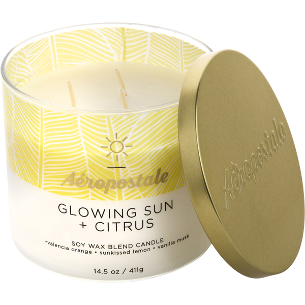 Aeropostale Glowing Sung & Citrus by Aeropostale, Scented Candle 14.5 oz
