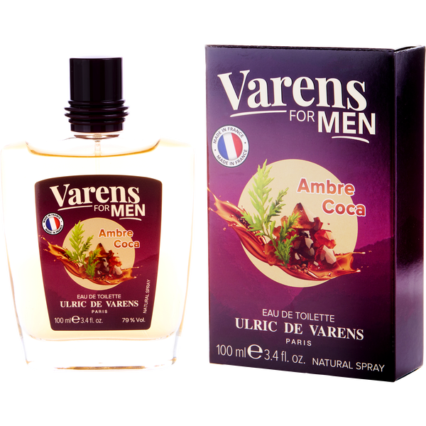 Varens For Men Ambre Coca by Ulric De Varens, Eau De Toilette Spray 3.4 oz