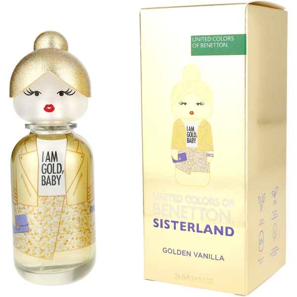 Benetton Sisterland Golden Vanilla by Benetton, Eau De Parfum Spray 2.7 oz, image 1 of 2