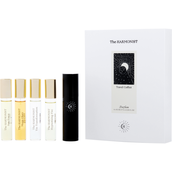 The Harmonist Variety by The Harmonist, Travel Coffret With Sun Force & Moon Glory & Yin Transformation & Hypnotizing Fire And All Are Parfum Spray 0.28 oz Minis