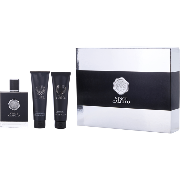 Vince Camuto Man by Vince Camuto, Set-Eau De Toilette Spray 3.4 oz & Aftershave Balm 3 oz & Shower Gel 3 oz