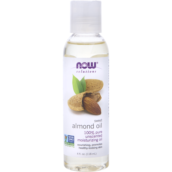 Essential Oils Now by Now Essential Oils, Sweet Almond Oil 100% Pure Unscented Moisturizing Oil 4 oz