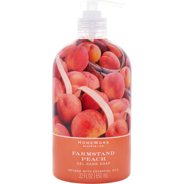 Homeworx Farmstand Peach by Slatkin + Co., Gel Hand Soap 22 oz
