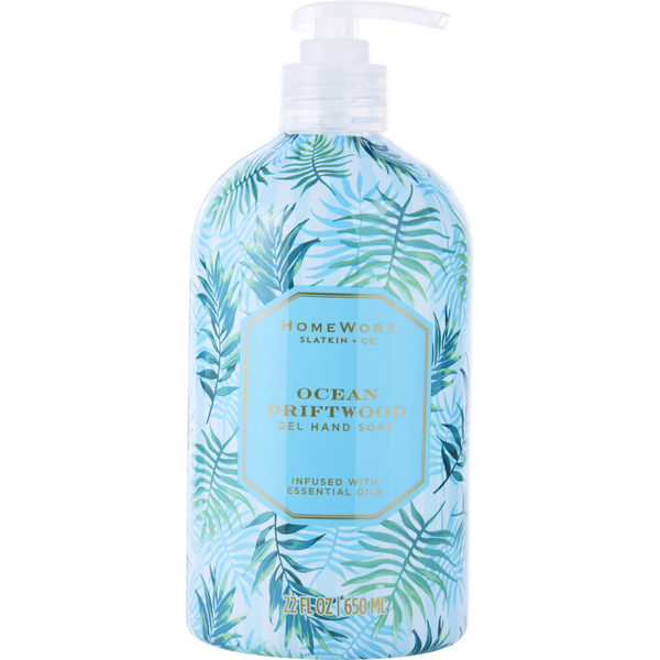 Homeworx Ocean Driftwood by Slatkin + Co., Gel Hand Soap 22 oz