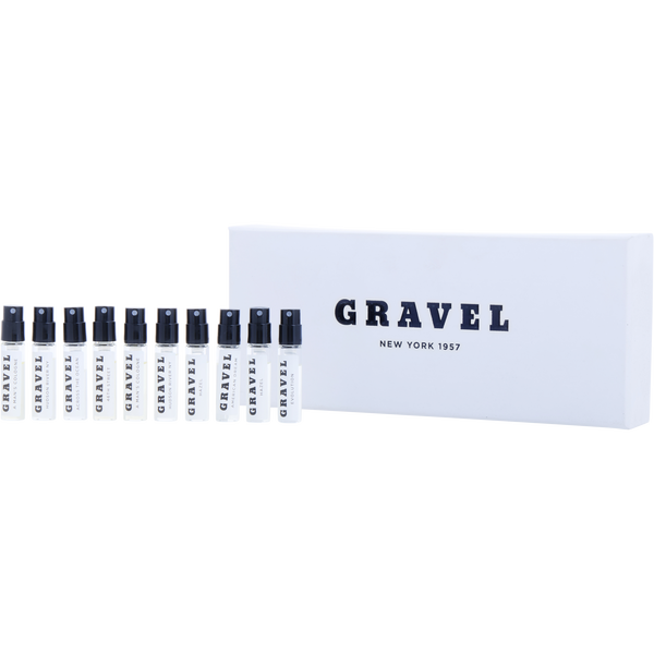 Gravel Variety by Gravel, Discovery Set With Across The Ocean & American Dream & A Man's Cologne & Evolution & 46th Street & Hudson River Ny & Hazel And All Are Eau De Parfum Spray Vials