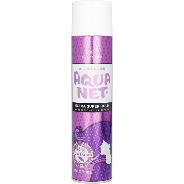 Aquanet by Aquanet, Extra Super Hold Unscented Aerosol Hair Spray 11 oz