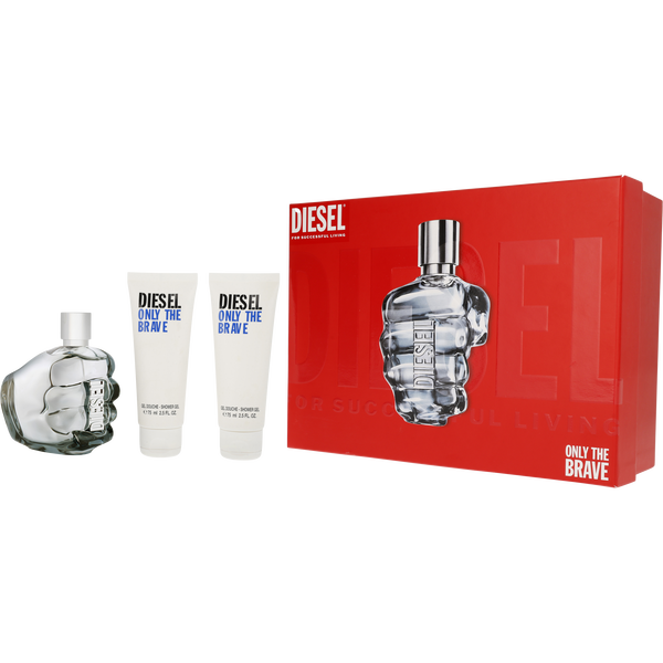 Diesel Only The Brave by Diesel, Eau De Toilette Spray 4.2 oz & Shower Gel 2.5 oz X 2, image 1 of 2